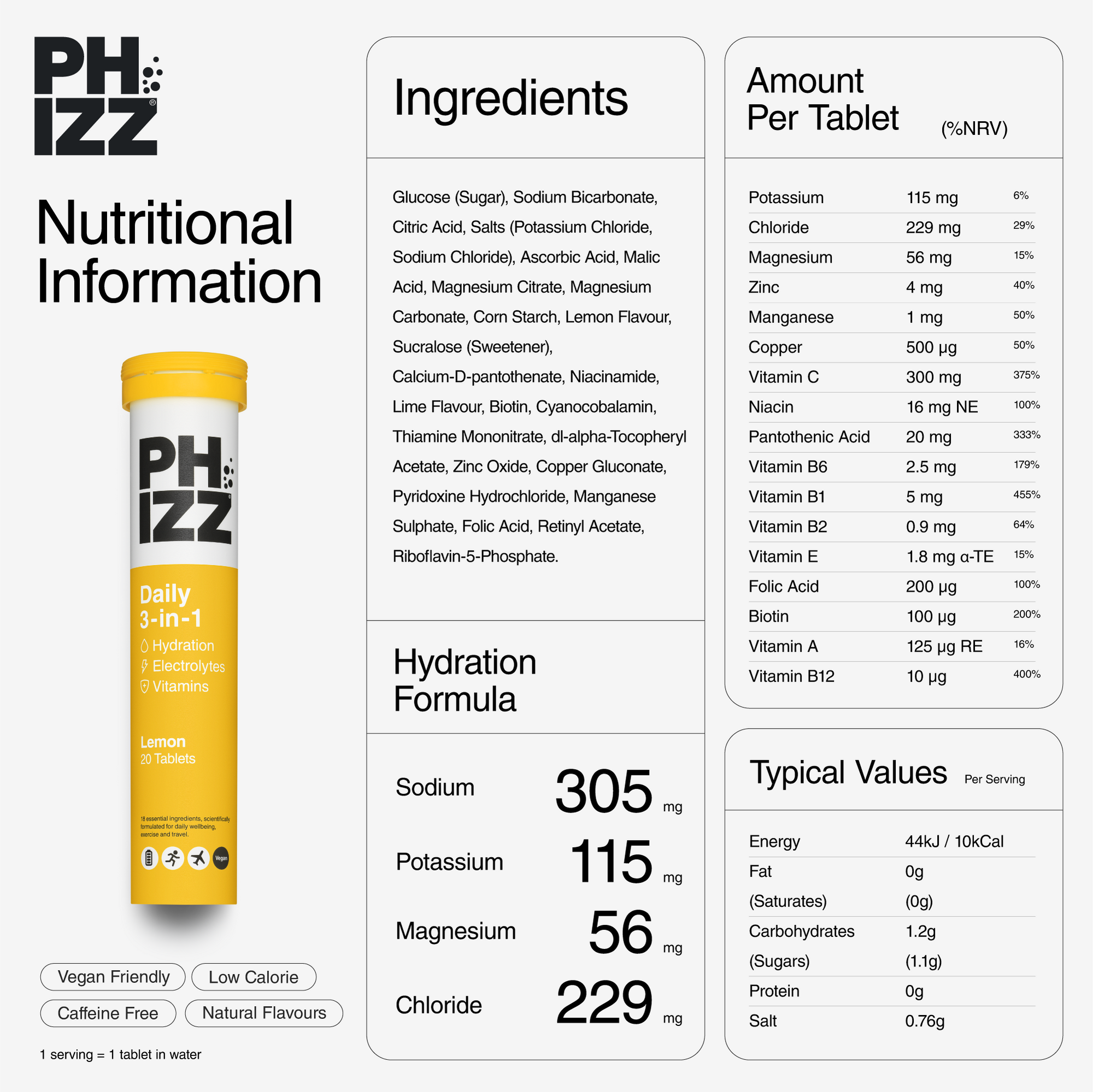 3-in-1 Hydration, Electrolytes & Vitamins