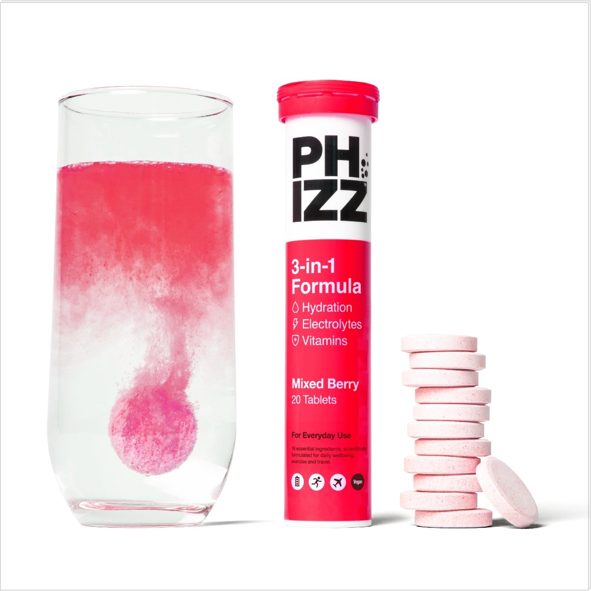 3-in-1 Hydration, Electrolytes & Vitamins Tablets