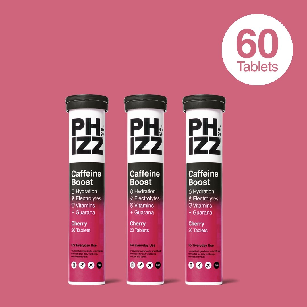 Caffeine Boost 3-in-1 Hydration, Electrolytes and Vitamins Effervescent Tablets