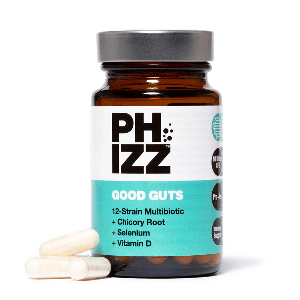 Good Guts 12-Strain Multibiotic with Vitamin D (30 capsules) - Phizz