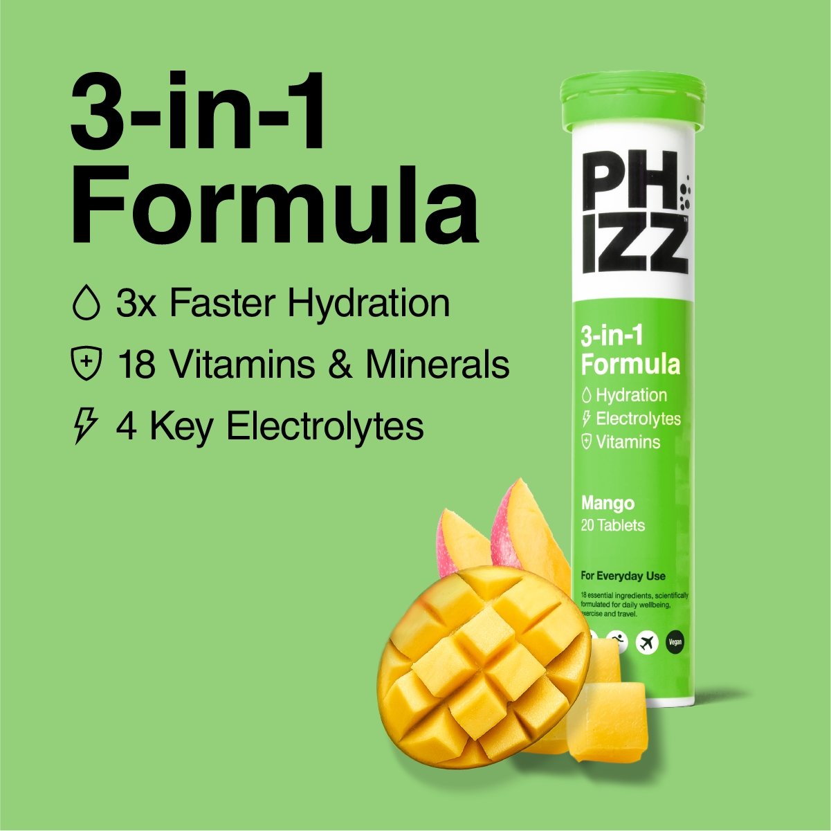 3-in-1 Hydration, Electrolytes & Vitamins Tablets