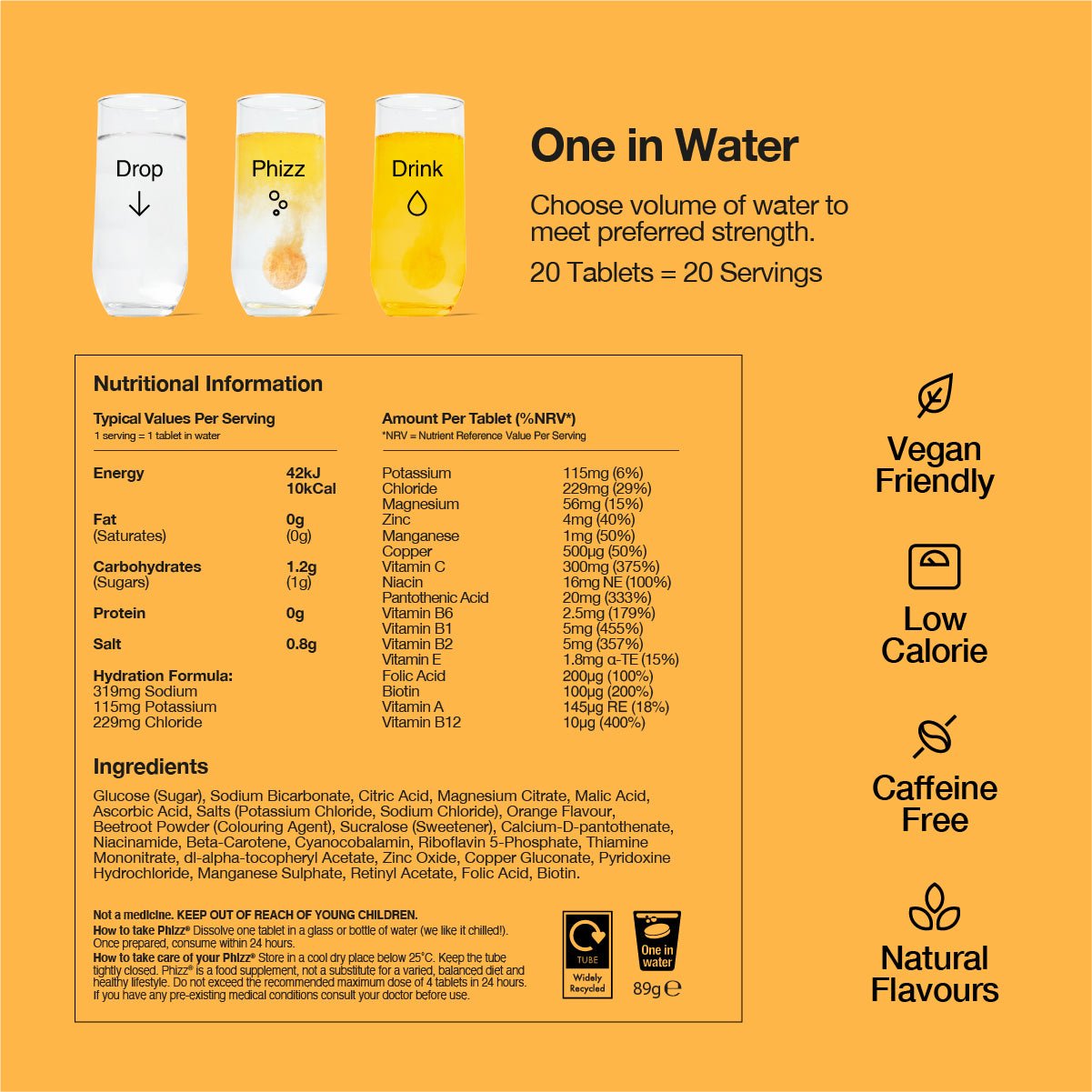 3-in-1 Hydration, Electrolytes & Vitamins Tablets