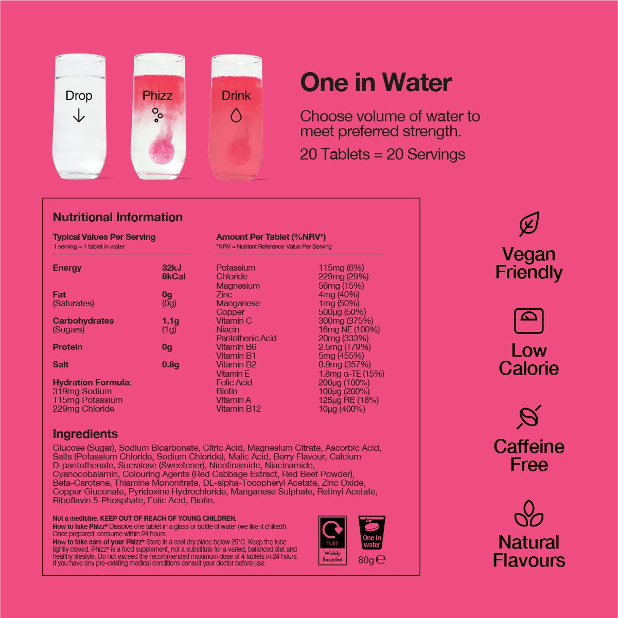 3-in-1 Hydration, Electrolytes & Vitamins Tablets