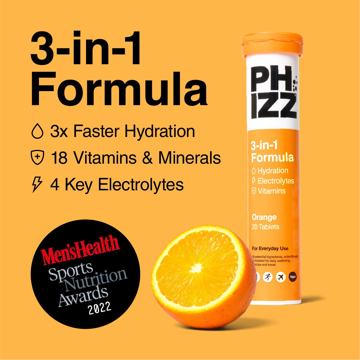 3-in-1 Hydration, Electrolytes & Vitamins Tablets