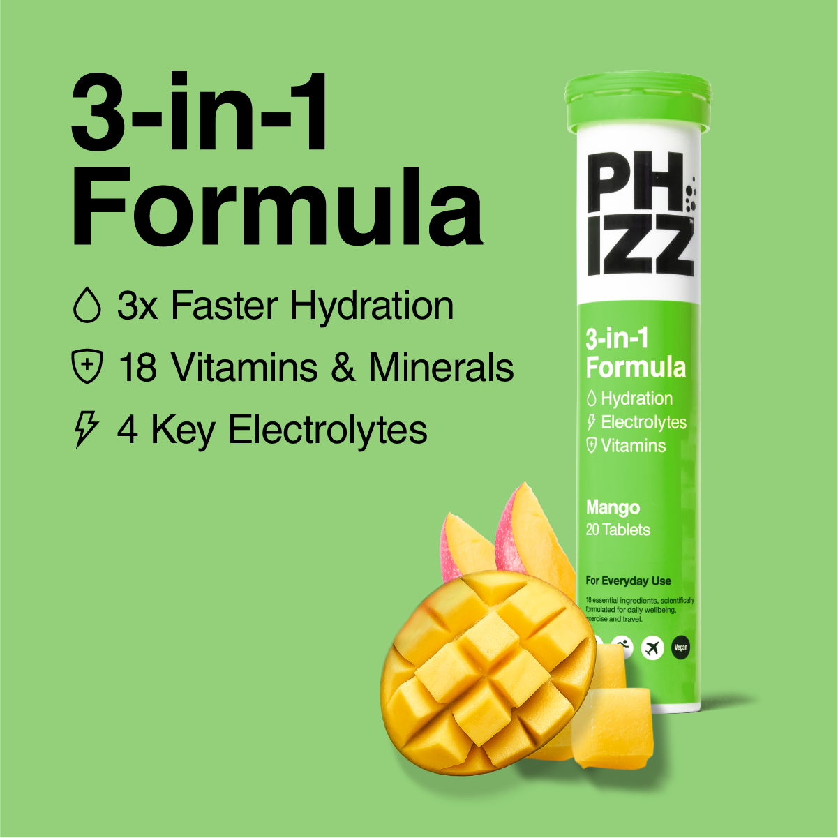 3-in-1 Hydration, Electrolytes & Vitamins Tablets